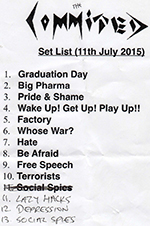 The Commited - The Co-op Sports and Social Club, Sheerness 11.7.15